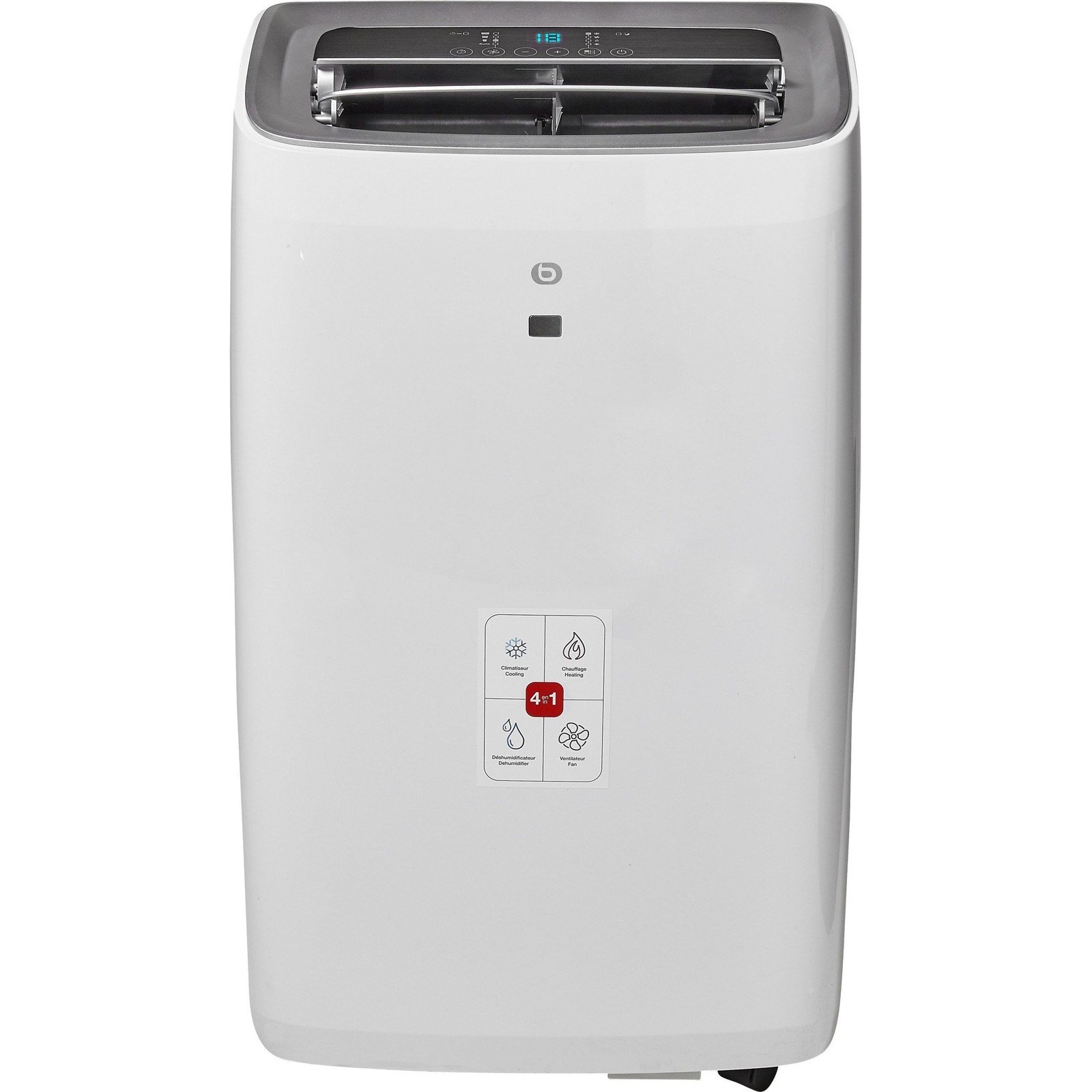 Climatiseur mobile réversible 12 500 BTU à gros débit — séjour 30 m²