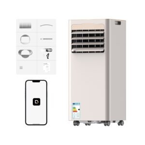Climatiseur mobile connecté Wi-Fi 9 000 BTU — diffusion 3D, 25 m²